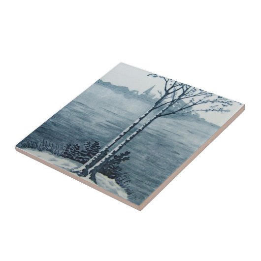 VT0066再生のアンティークTransferware タイル (側面)