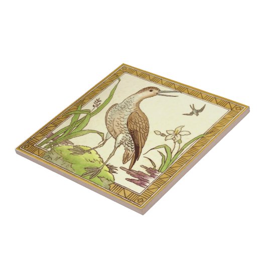 VT0069再生のアンティークTransferware タイル (側面)