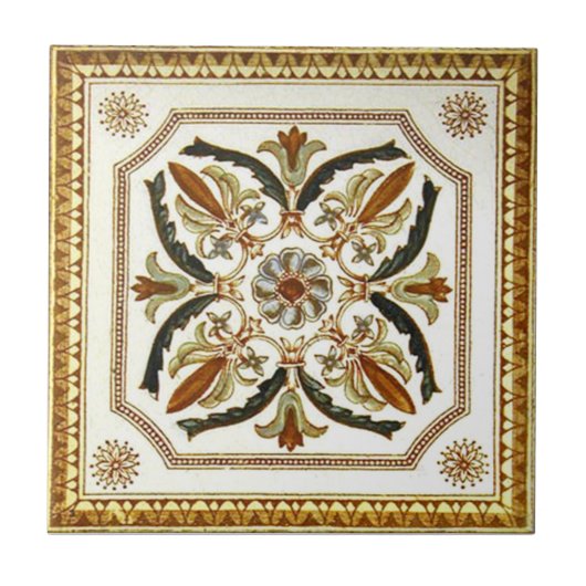 VT0071再生のアンティークTransferware タイル (正面)