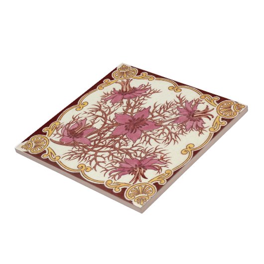 VT0072再生のアンティークTransferware タイル (側面)