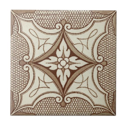 VT0073再生のアンティークTransferware タイル (正面)