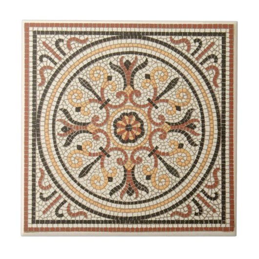 VT0075再生のアンティークTransferware タイル (正面)