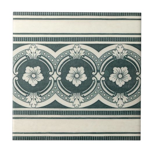 VT0077再生のアンティークTransferware タイル (正面)