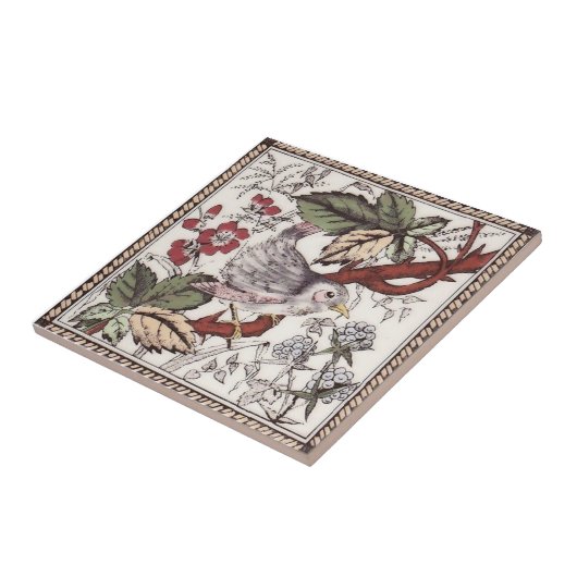 VT0082再生のアンティークTransferware タイル (側面)