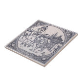 VT0092再生のアンティークTransferware タイル (側面)