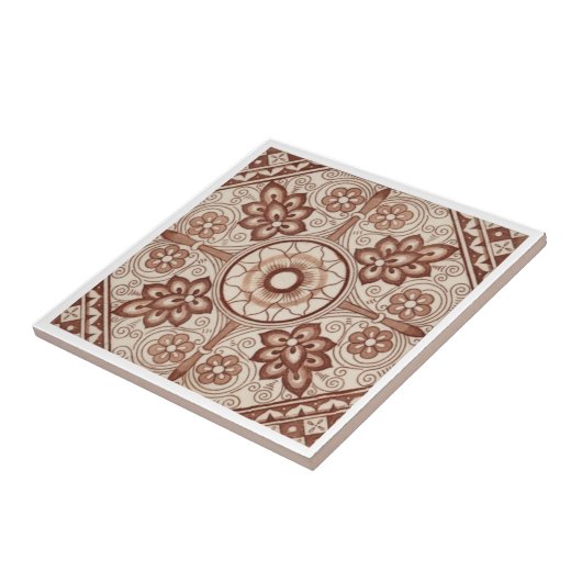 VT0100再生のアンティークTransferware タイル (側面)