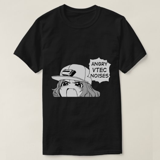 VTECノイ怒ズJDMカー(Ver. 2)ステッカー Tシャツ (デザイン正面)