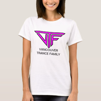 VTFの女性(文字とのピンクのボーダーロゴ) Tシャツ