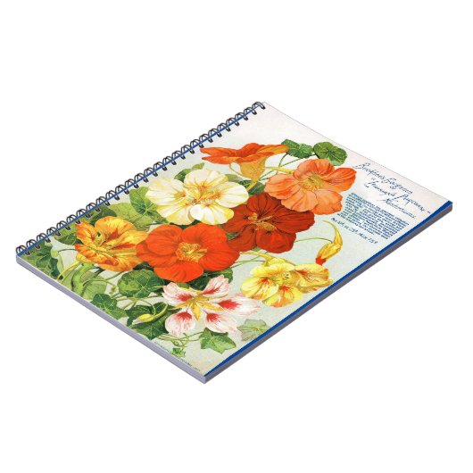 VTGボタニカルナスタスティウムスパイラルノートブック ノートブック (左側)