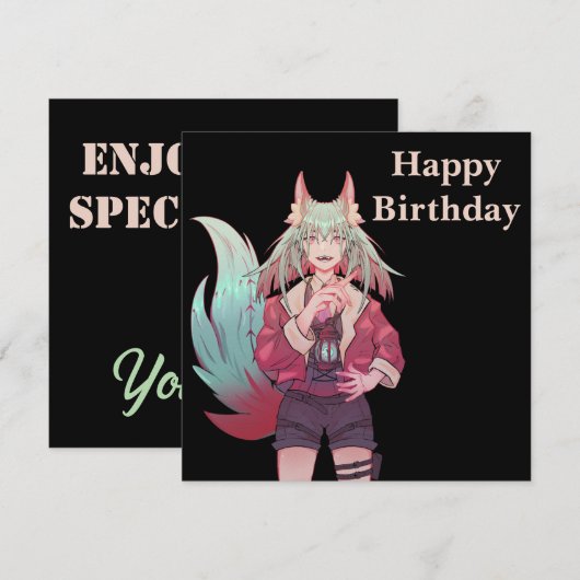 VTuber Anime girl (正面/裏面)