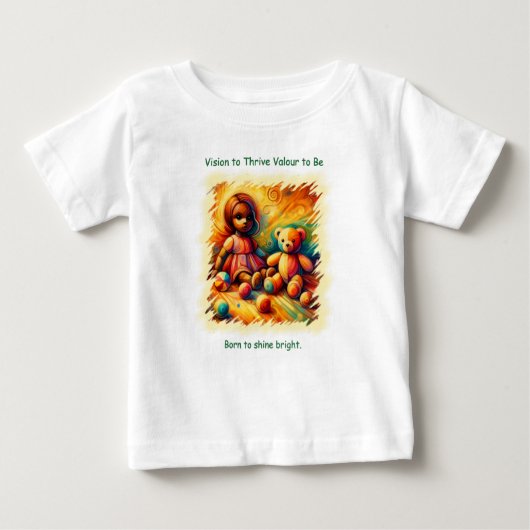 VTVB-BORNTOSHINE-BT - Baby Tops ベビーTシャツ (正面)