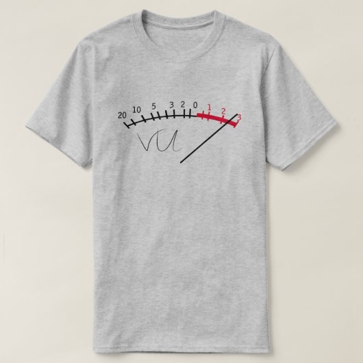 VUメータサウンドレベルスタジオ Tシャツ (デザイン正面)