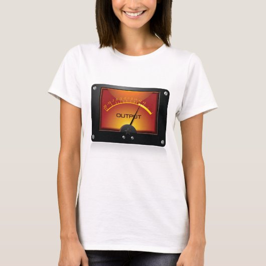 VUメーター出力ゲージオーディオレベルメーター Tシャツ (正面)