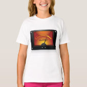 VUメーター出力ゲージ オーディオレベルメーター Tシャツ (正面)