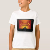 VUメーター出力ゲージ オーディオレベルメーター Tシャツ (正面)