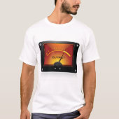 VUメーター出力ゲージ オーディオレベルメーター Tシャツ (正面)