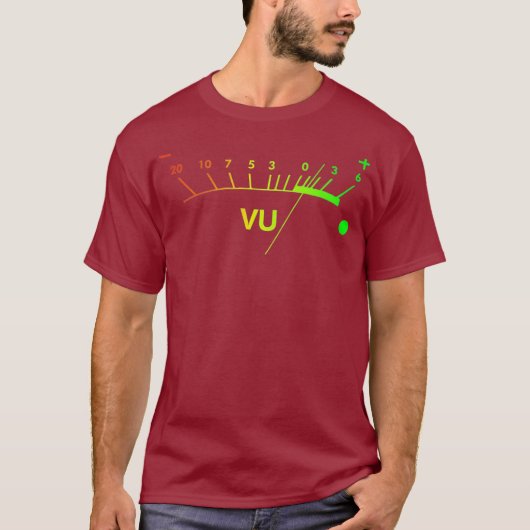 VU Meter dB DJ Tシャツ (正面)