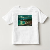 Vue de l'EauSanta Cruz、カリフォルニアの月明りの眺め トドラーTシャツ (正面)