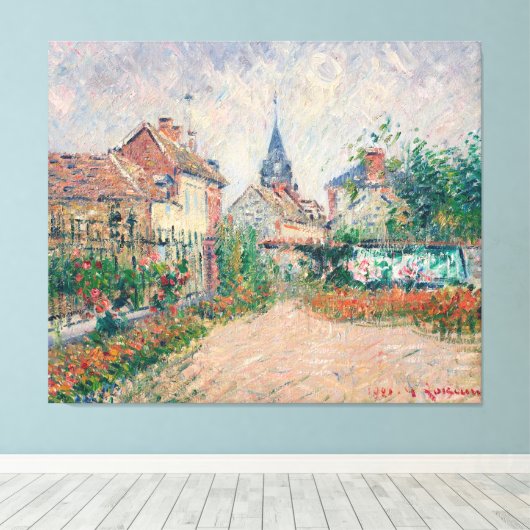  Vue de Saint-Cyr-du-Vaudreuil, Eure  キャンバスプリント (インサイチュ (ウッドフロア))