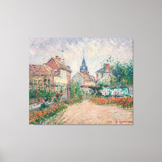  Vue de Saint-Cyr-du-Vaudreuil, Eure  キャンバスプリント (正面)