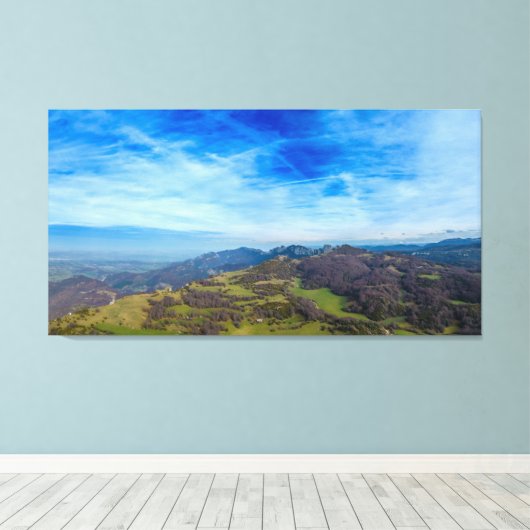 vue des montagnes de léoncel キャンバスプリント (インサイチュ (ウッドフロア))