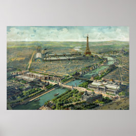 Vue panoramique de l'exposition universelle 1900 ポスター
