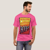 Vuelta Aエスパーナヴィンテージ自転車レースプリント Tシャツ (正面フル)