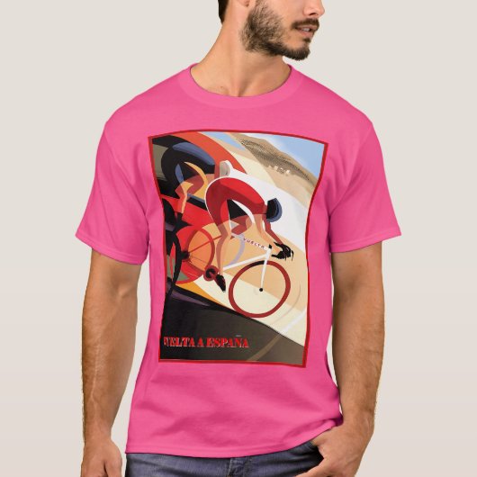Vuelta Aエスパーナ抽象芸術競走プリント法 Tシャツ (正面)