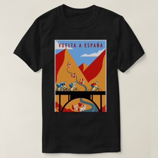 VUELTA A ESPANAヴィンテージ自転車 Tシャツ (デザイン正面)