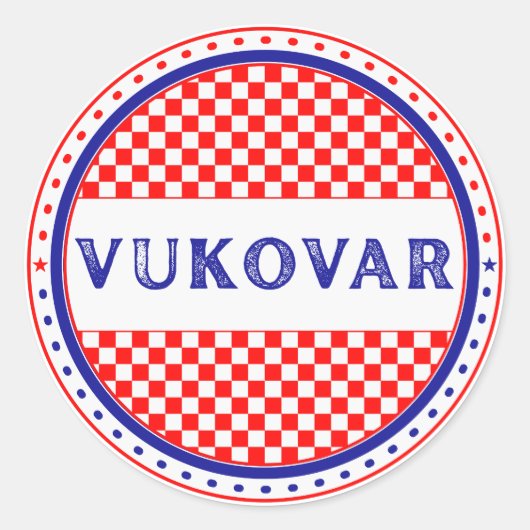 Vukovar City Pride Emblem – Croatian Identity ラウンドシール (正面)