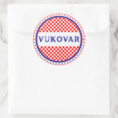 Vukovar City Pride Emblem – Croatian Identity ラウンドシール (バッグ)