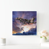 Vulcanは出発します スクエア壁時計 (ホーム)