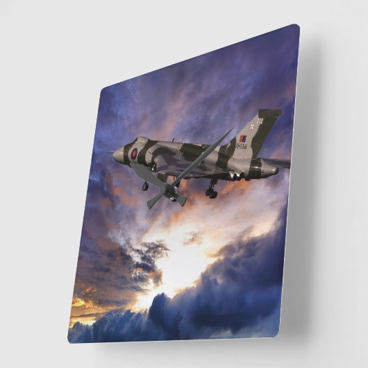 Vulcanは出発します スクエア壁時計 (傾斜)