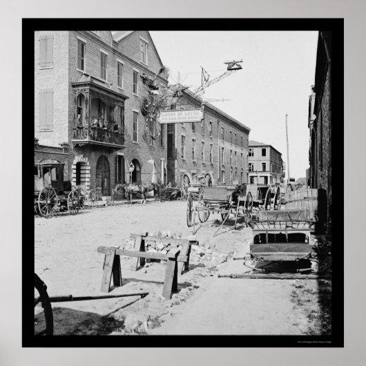 Vulcan Iron Works in Charleston, SC 1865 ポスター (正面)