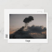 Vulkan Fuego in Guatemala beim Sonnenuntergang ポストカード (正面/裏面)