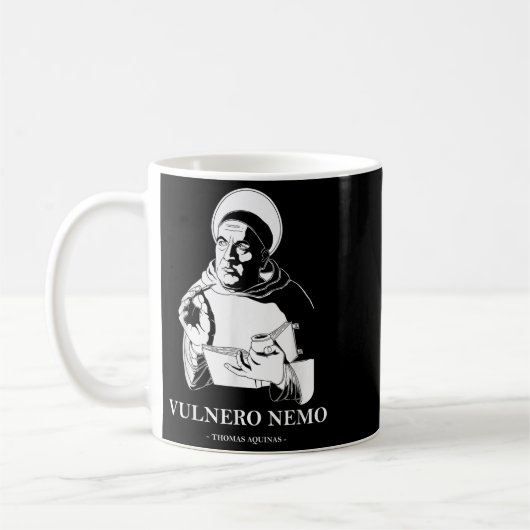 Vulnero Nemo Catholic Saint Thomas Aquinas Quote  コーヒーマグカップ (左)