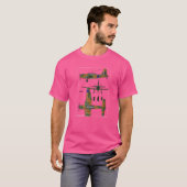 Vultee復讐第2次世界大戦ダイビングボマー飛行機カラー図 Tシャツ (正面フル)