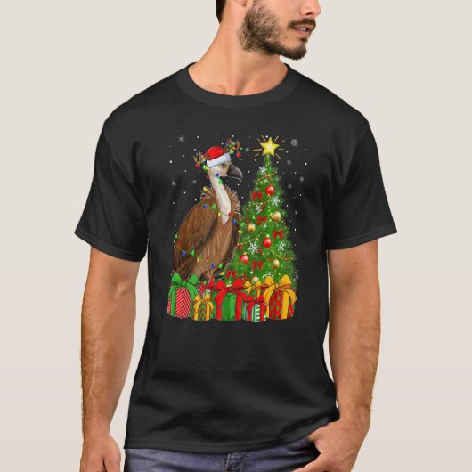 Vulture Bird Xmas Holiday Santa Vulture Christmas Tシャツ (正面)