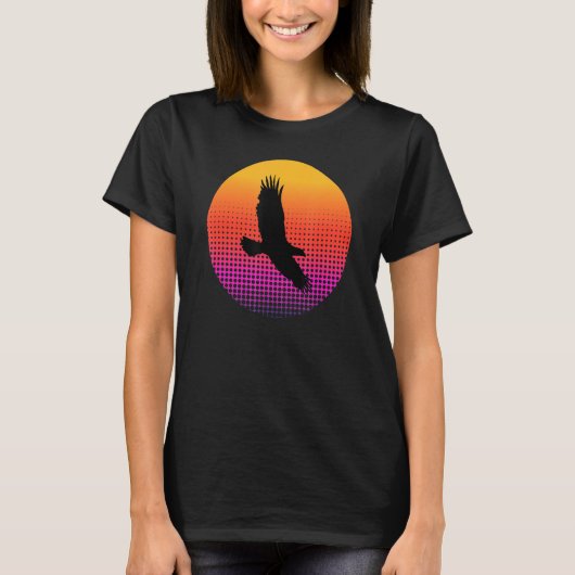 Vulture Eagle Bird Flying in the Sky at Sunset Ani Tシャツ (正面)