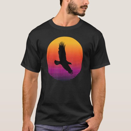 Vulture Eagle Bird Flying in the Sky at Sunset Ani Tシャツ (正面)