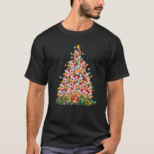 Vulture  Xmas Lights Santa Vulture Christmas Tree Tシャツ (正面)