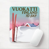 Vuokattiフィンランドのスキーポスター マウスパッド (マウス)