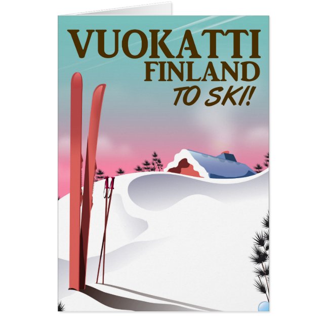 Vuokatti Finland スキーポスター (正面)