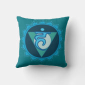 Vushdhaまたはスロートブルーチャクラクッション クッション (裏面)