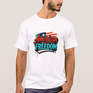 Vushii アメリカ自由 グラフィック tシャツ