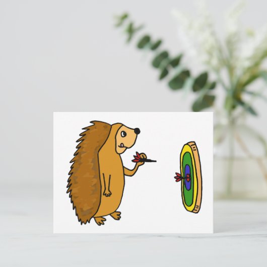 VV – ヘッジホッグおもしろい投げダーツアニメ ポストカード (スタンド正面)