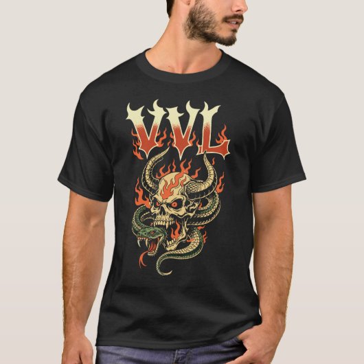 VVL Inferno Skull Tシャツ (正面)