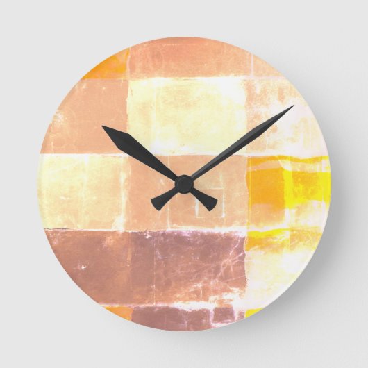 Vwndrettiイエローソフトカラー ラウンド壁時計 (正面)