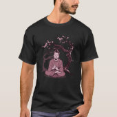 VXL Buddha Monk Namaste Praying Pray Laugh Buddhis Tシャツ (正面)
