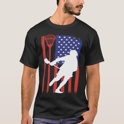 VXL Lacrosse Stick Intercrosse Team Sport American Tシャツ (正面)